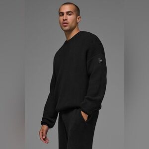 ALO Yoga Domain Rib Knit Crew Sweater Sz L